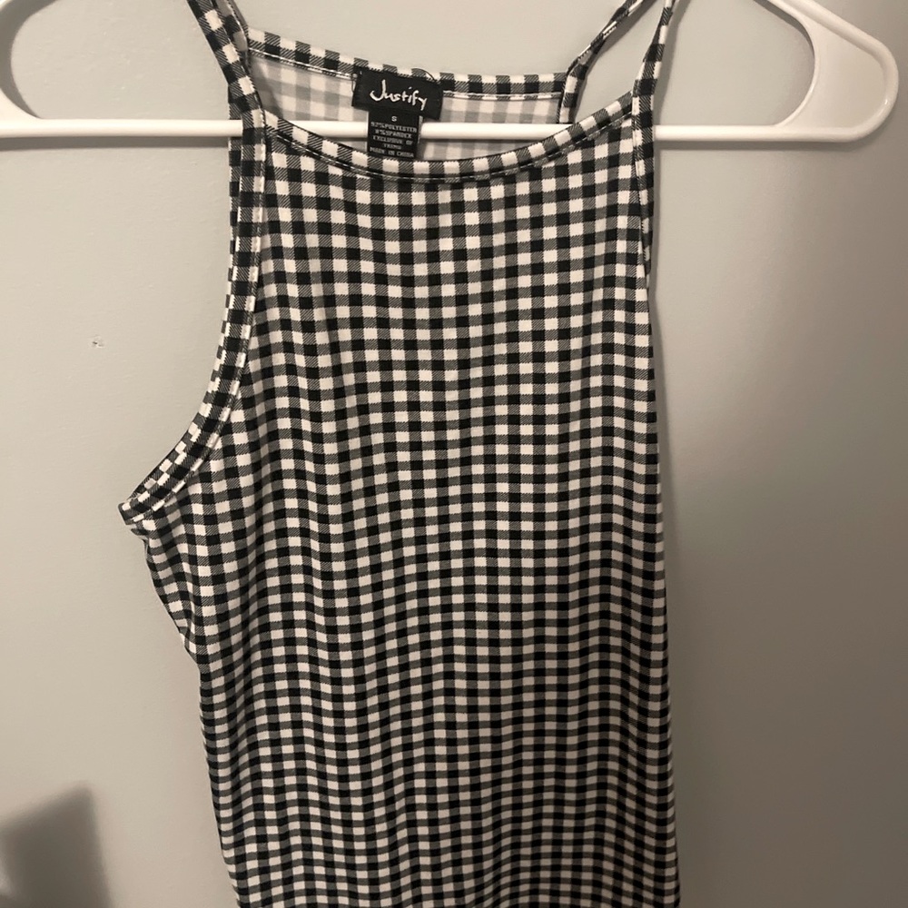 Justify plaid tank top